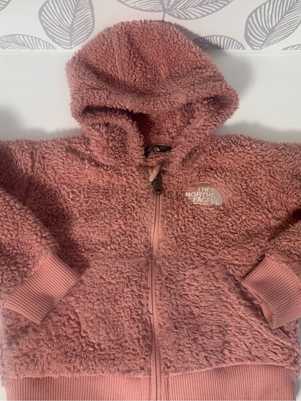 North Face Pink fuzzy jacket 2 toddler